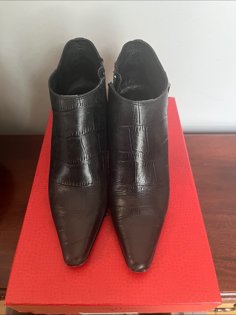 Lexie Croc Embossed Bootie